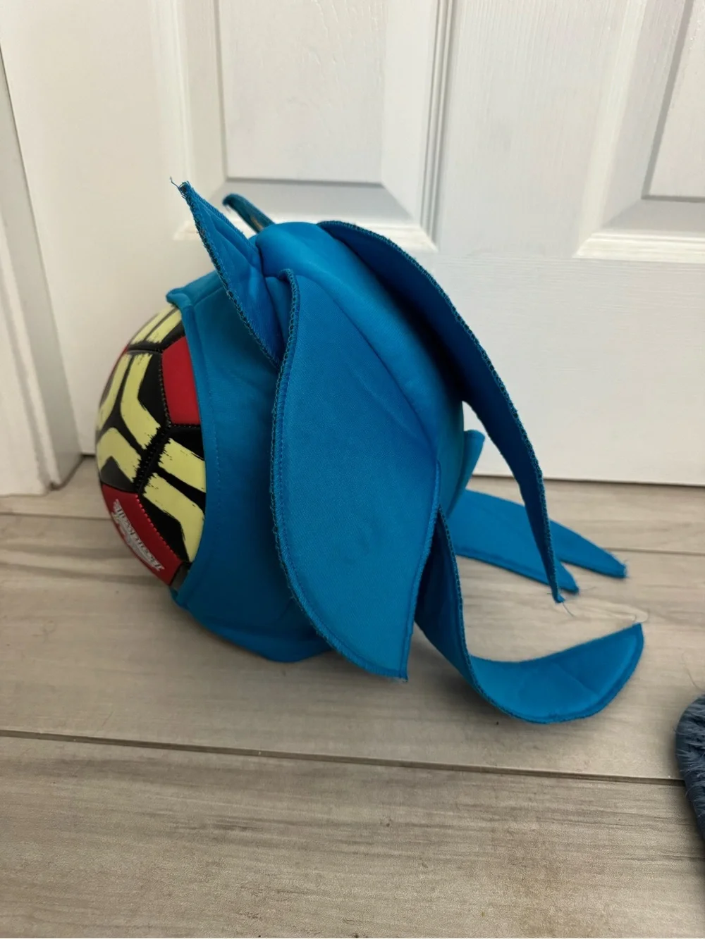 Sonic Blue and Cream Hooded Superhero Kids Costume size small